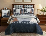 Virah Bella - Hiking Bears Lightweight Reversible Quilt Set Tote. Fixed Price $79.95.