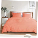 Duvet Cover Size Set - Soft And Breathable Comforter Queen Coral. Fixed Price $40.78.