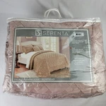 Serenta King Faux Fur Embroidery Bedspread Set 4 Piece Taupe Geometric 120X120. Fixed Price $88.21.