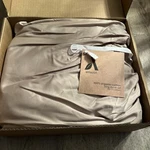 3-PC Amazon 100% Organic Cotton 300 Sateen Taupe King Duvet Cover & 2 Shams. Fixed Price $58.75.