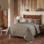 Custom House Black Tan Jacquard King Coverlet 106WX97L Vhc Brands. Fixed Price $107.05.