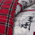New Cuddl Duds Full/queen Size Heavyweight Flannel Quilt Set Red Lodge Plaid. Fixed Price $119.99.