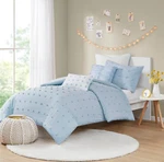 Brooklyn Cotton Jacquard Comforter Set With Euro Shams And Throw. Fixed Price $181.99.