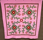 Book Worthy 1880S Pa Whig Rose Applique Quilt Antique Pink Lancaster Co. Fixed Price $1995.00.