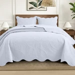 Luxury Bedspread Set 3 Piece Quilted Coverlet Throw Queen King Size Bedding. Fixed Price $26.05.