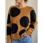 Who What Wear Polka Dot Sweater Xl Tan Camel Black Oversized Crewneck Cozy. Fixed Price $19.60.