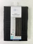Mainstays Henderson Rich Black Basket Weave Fabric Shower CURTAIN-70 X 72. Fixed Price $19.44.