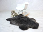 Real Herdwick Sheepskin Rug Dark Grey Brown Deep Pile Chair Cover Area 85/1. Fixed Price $169.53.