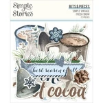 Bits Pieces Diecuts Simple Vintage Fresh Snow Day Winter Hot Cocoa Ice Skates. Fixed Price $6.99.