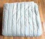Pottery Barn Channel Stitch Quilt King Eucalyptus European Flax Linen Rare New. Fixed Price $169.00.