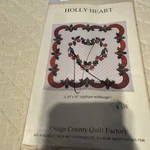 Osage County Quilt Factory Holly Heart Applique Wallhanging Pattern Cut. Fixed Price $18.00.