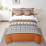 Bohemian Bedding Set Queen Size 7 Piece Bag, Boho Aztec Comforter. Fixed Price $34.99.