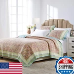 Greenland Home Fashions Barefoot Bungalow Palisades Pastel Quilt Set 3-PIECE. Fixed Price $115.18.