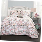 Pixie Fox Quilt Reversible 3 Piece Bedding Set - Gray/pink Twin &. Fixed Price $56.34.