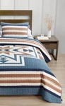 Pendleton Silver City Quilt Set Twin Blue White Multicolor + Standard Sham. Fixed Price $162.59.