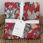 Pottery Barn Scarlett Handcrafted Quilted Sham (1) King Red Reversible Floral. Fixed Price $59.00.