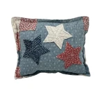 New Handmade Patriotic Stars Pillow Vintage Quilt Chenille Bedspread. Fixed Price $17.98.