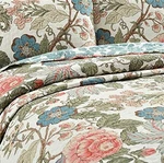 Lush Decor Floral Sydney Cotton Quilt 3-PC Set Reversible King Leaf Print $240. Fixed Price $65.00.