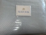 Matouk Queen Matelasse Coverlet Quilt Alba Light Blue Nocturne 600 Tc New. Fixed Price $259.99.