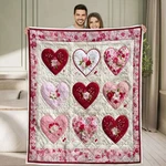 Heart Quilt Blanket Romantic Love Cozy Bedroom Decor Valentine Anniversary Gift. Fixed Price $32.15.