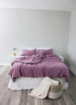 Lavender European Linen Duvet Cover Set, 100% Stone Washed Bedding. Fixed Price $89.00.