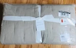 Pottery Barn Belgian Flax Linen Tufted Quilt Dark King 2 Euro Shams 3P. Fixed Price $389.00.