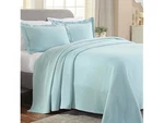 Superior Solitaire Cotton 3 Piece Bedspread Set Aqua King. Fixed Price $132.95.