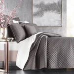 Hudson Park Collection Quilted King Coverlet Double Diamond Charcoal Preowned. Fixed Price $59.85.