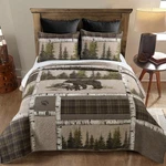 Donna Sharp Full/queen Bedding Set - 3 Piece Bear Panels Lodge Quilt With. Fixed Price $244.34.