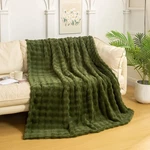 Yusoki Faux Fur Throw Blanket With 3D Bubbles Super Soft Fuzzy Cozy Thick Bla.... Fixed Price $41.09.