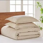 Levtex Cloud Waffle Textured 3-PC. Comforter Set, King/california. Fixed Price $74.99.