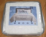 Bliss Textured Quilt Set White Queen + With 2 Shams New Packaging. Fixed Price $49.99.