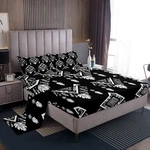 Western Aztec Bed Exotic Tribal Mexican Bohemian Set Black White.... Fixed Price $75.12.