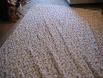 Lot 8 Twin Quilted Bedspread Off White Mini Pink Roses Pattern Extras Jcp. Fixed Price $110.00.
