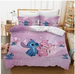 Stitch And Angel Better Together Love Couple Valentine's 3D Quilt Bedding Set. Fixed Price $76.99.