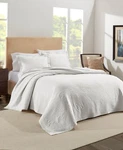 Nouvelle Home Ella European Matalasse Full Queen Coverlet Set, White. Fixed Price $155.00.
