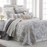 Levtex Home - Tamsin Grey Quilt Set King + Two Pillow Shams Moder. Fixed Price $99.99.