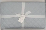 Pottery Barn Belgian Flax Linen Diamond Full / Queen Quilt Blue Frost. Fixed Price $199.95.
