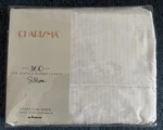 Charisma Queen Flat Sheet,nwt,supima Cotton,thread 360,FIELDCREST,WHITE Stripe. Fixed Price $216.00.