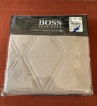 Hugo Boss Tribeca New Euro Sham Quilted Pillowcase Taupe 100% Cotton 26 X. Fixed Price $32.95.