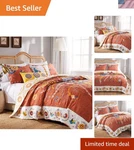 Greenland Home Topanga 3-PIECE Quilt Set, Floral Full/queen For Chic Bedrooms. Fixed Price $233.98.