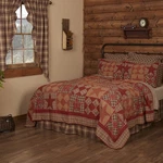 Rustic Queen Quilt Set Tan Dawson Star Cotton Vhc Brands. Fixed Price $225.87.