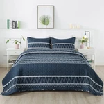 Andency Navy Blue Quilt Set King (106X96 Inch), 3 PIECES(1 Striped Triangle P.... Fixed Price $49.19.