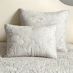 Ballard Desings Jardin Toile Quilted Sham Set Of 2 Cotton Linen Botanical Shabby. Fixed Price $30.00.