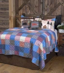 Carstens, Inc Rustic Patchwork 2-PIECE Plaid Printed Quilt Set Twin Size. Fixed Price $89.95.