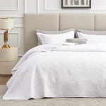 California King Quilt Bedding Set Wave Pattern White 3 Pieces Lightweight Loves. Fixed Price $89.99.