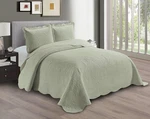 Linen Plus Embossed Coverlet Bedspread Set Oversized Solid Light Green Full/quee. Fixed Price $56.99.