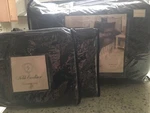 Noble Excellence "sebastien" 3PC F/queen Quilted 2 S//shams Black Nib. Fixed Price $136.22.