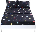 Mag 4PCS Sheets Twin,planets Outer Themed Bed Black-space. Fixed Price $27.46.