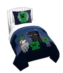 Minecraft Bad Night Full/queen Quilt & Sham Set - Super Soft Bedding Features.... Fixed Price $103.52.